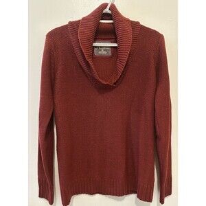 Natural Reflections Cowl Neck Sweater Women’s Medium Red Knit Pullover